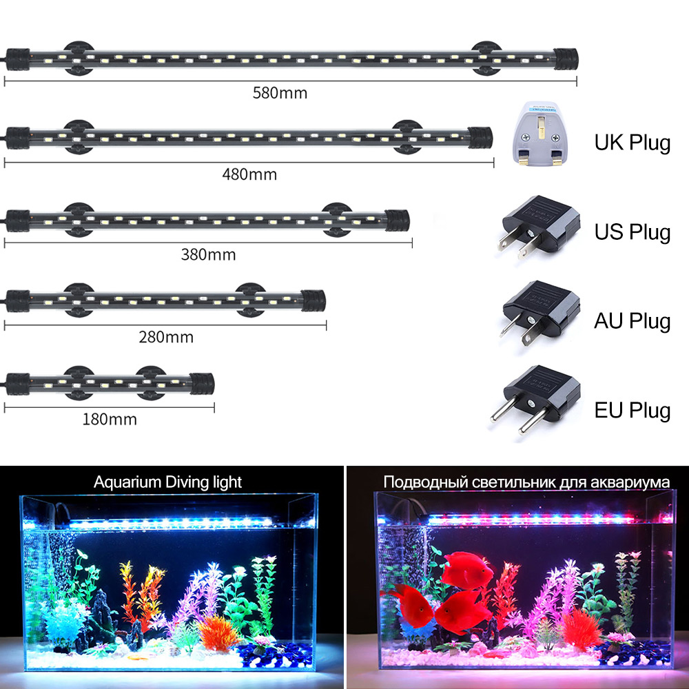 Aquarium Plant Substrate - 90-260V Aquarium Light LED Waterproof Fish