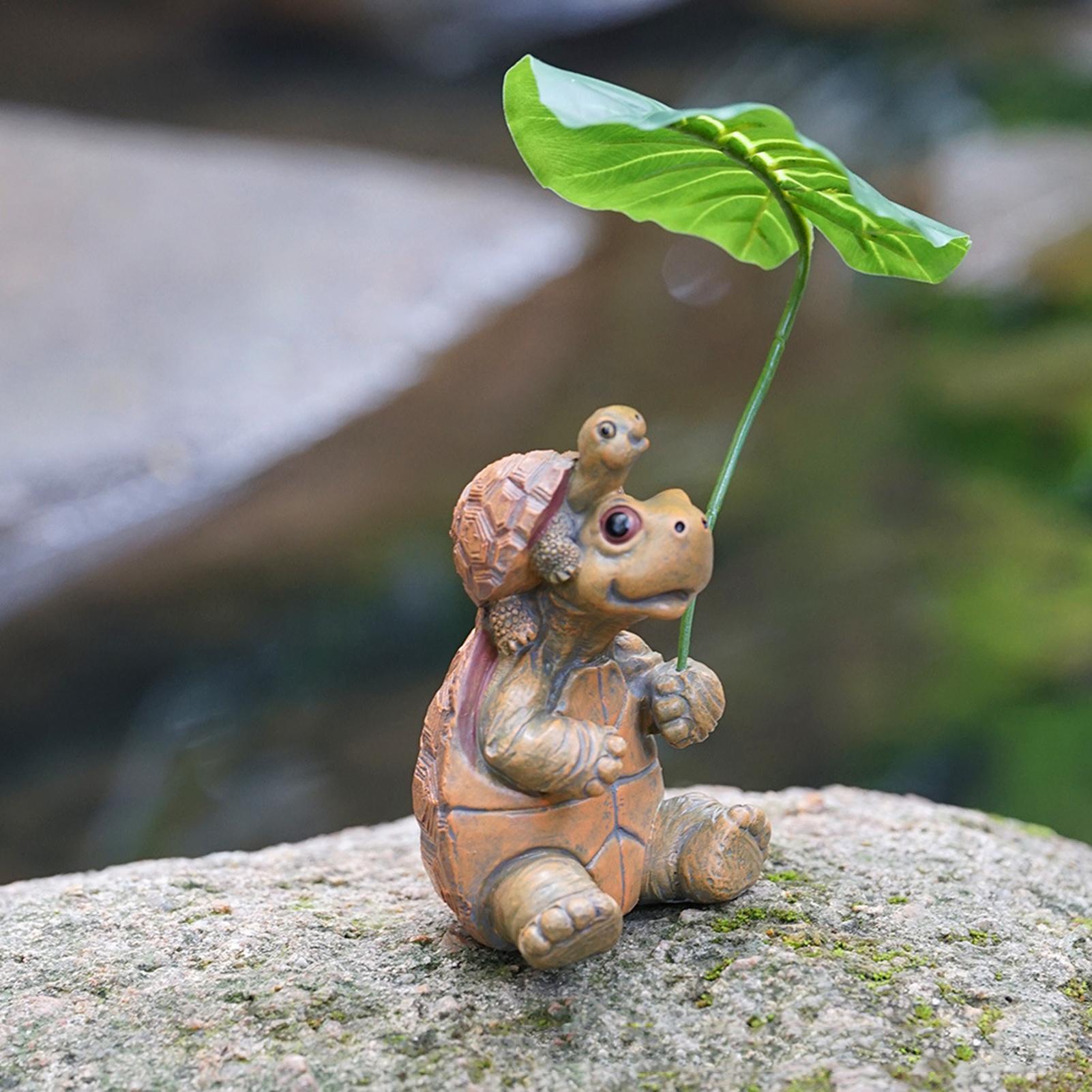 Plant Aquarium Pot - Turtle Figurine Fish Tank Decoration Sea